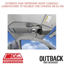 OUTBACK 4WD INTERIORS ROOF CONSOLE - LANDCRUISER 70 DOUBLE CAB CHASSIS 08/12-ON